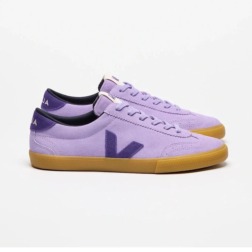 Veja Volley Low Top Suede Gum Sole Sneakers Purple Unisex | Men's 7 Women's 9